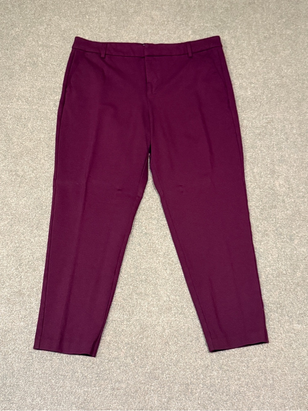 Women’s Dark Purple Dress Pants - Straight Leg, 29” Inseam